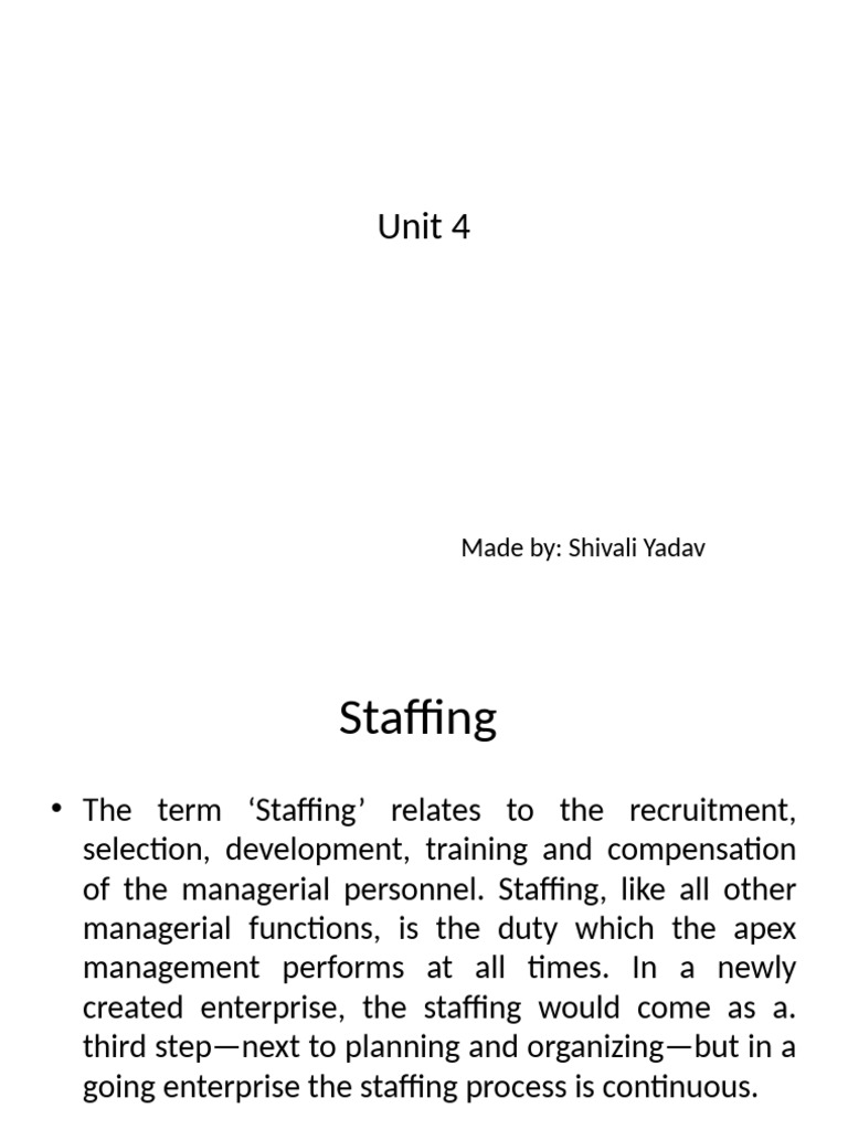 Comprehensive Guide to Staffing Functions | PDF | Recruitment | Leadership