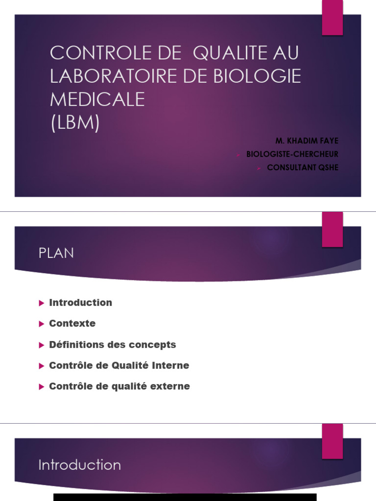 Contrôle Qualité en Biologie Médicale | PDF | Précision
