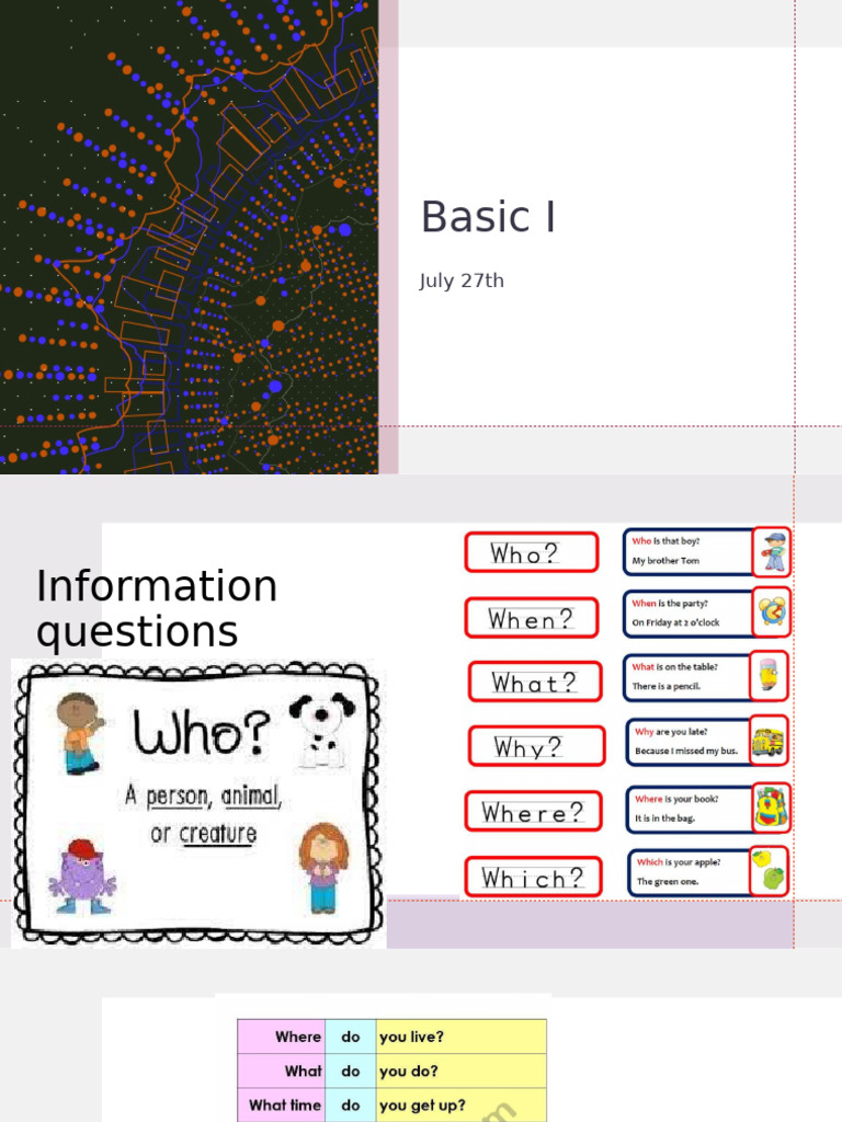 Basic I, July 27th | PDF