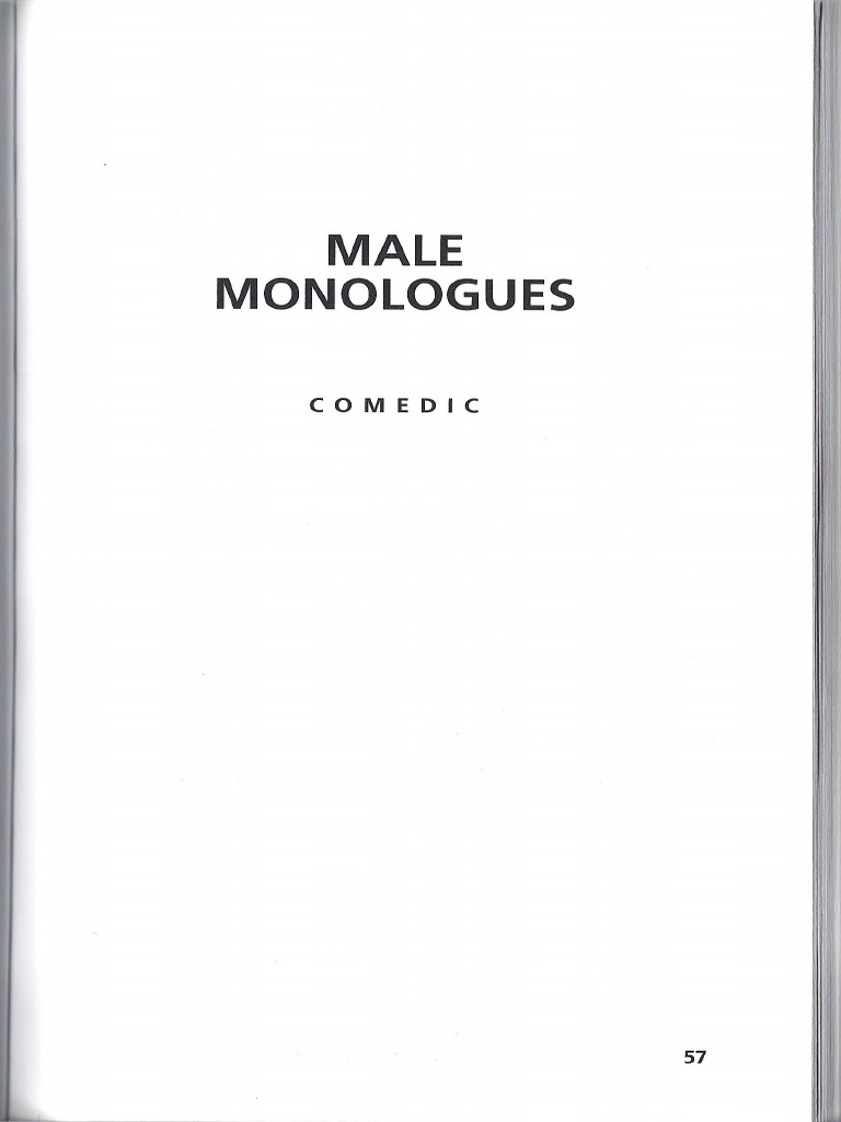 A comedic monologue script