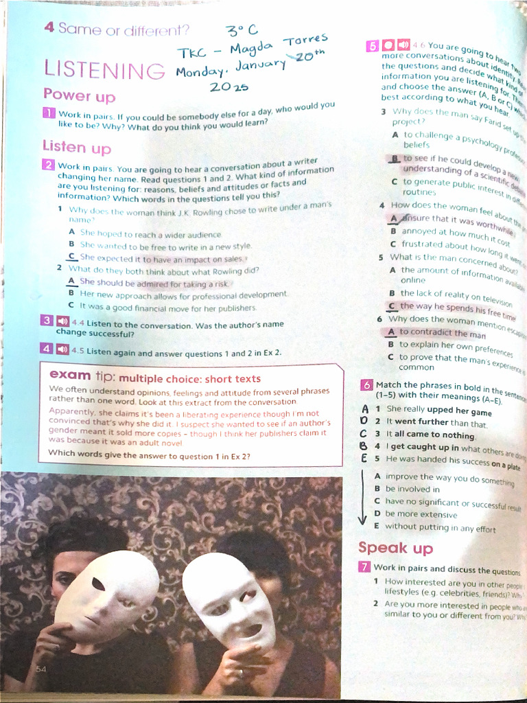 Classwork Pag 54 - 3c Magda Torres | PDF