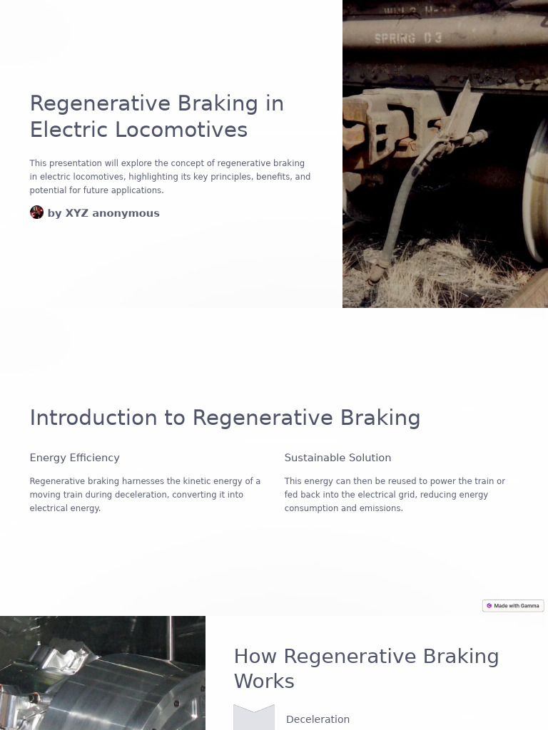 Regenerative Braking in Electric Trains | PDF | Brake | Efficient ...