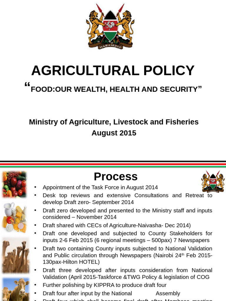 Agricultural Policy Revised Presentation 25th August 2015, Mombasa ...