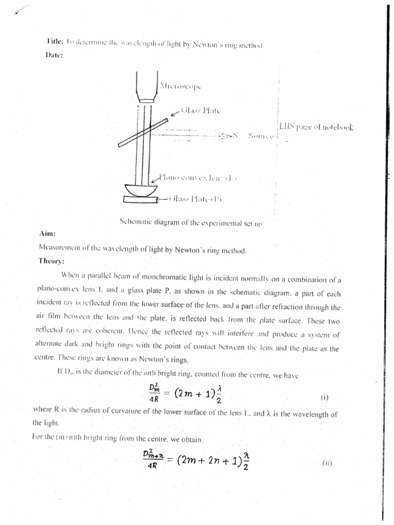 Newtons Ring | PDF