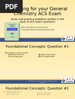 ACS General Chemistry Final Formula Sheet | PDF
