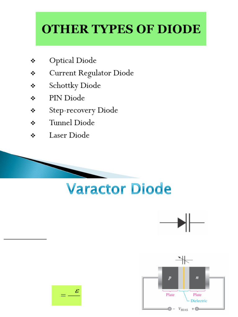 Varactor and Optical Diode Overview | PDF | Diode | P–N Junction