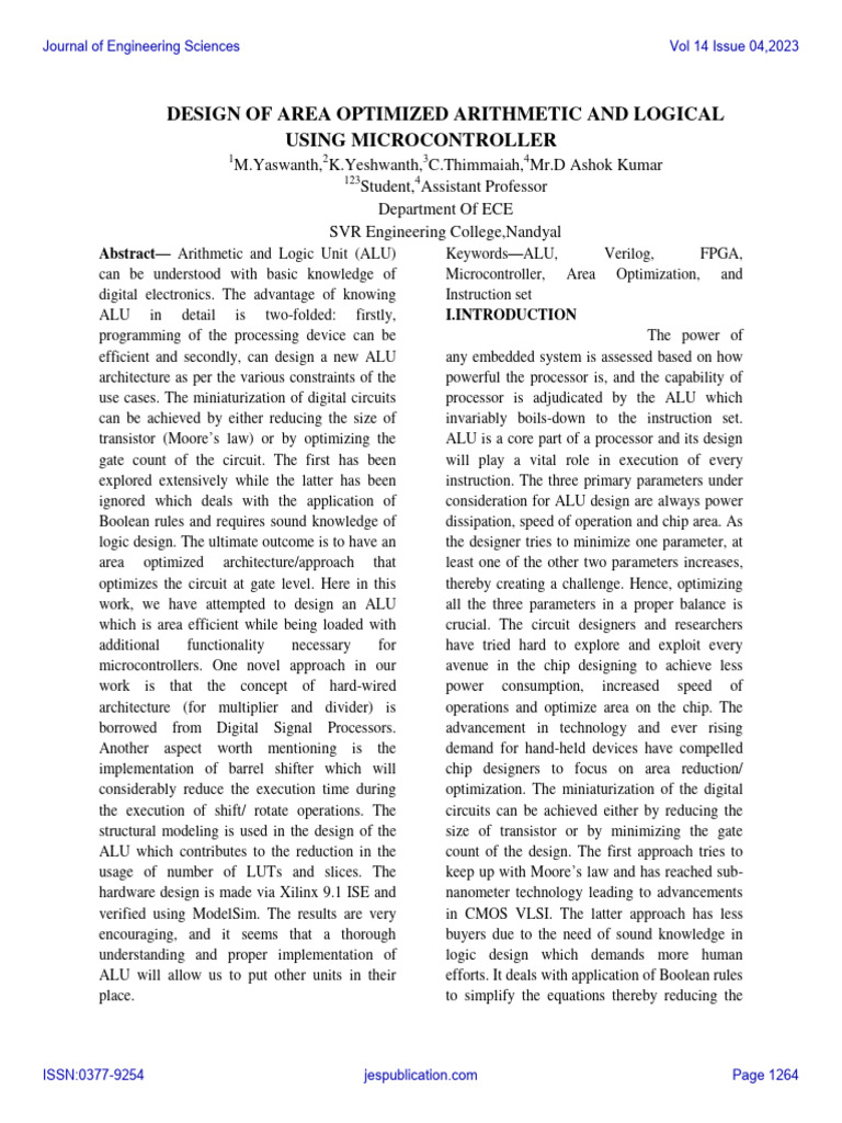 2023-V14I40259 (1) | PDF | Central Processing Unit | Digital Signal ...
