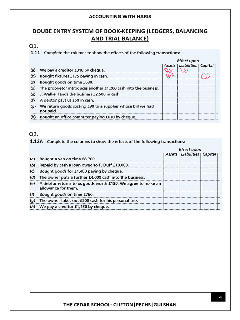 Igcse Workbook (1) - 3-12 | PDF | Debits And Credits | Bookkeeping