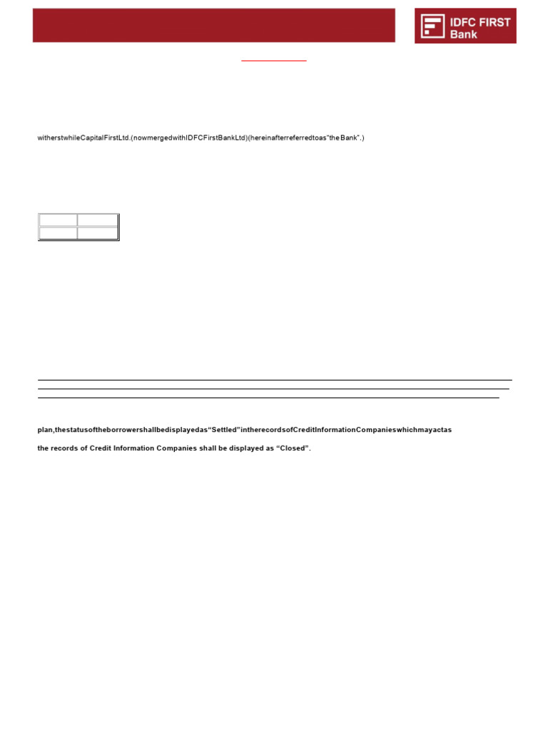 Loan Settlement Approval Notice | PDF