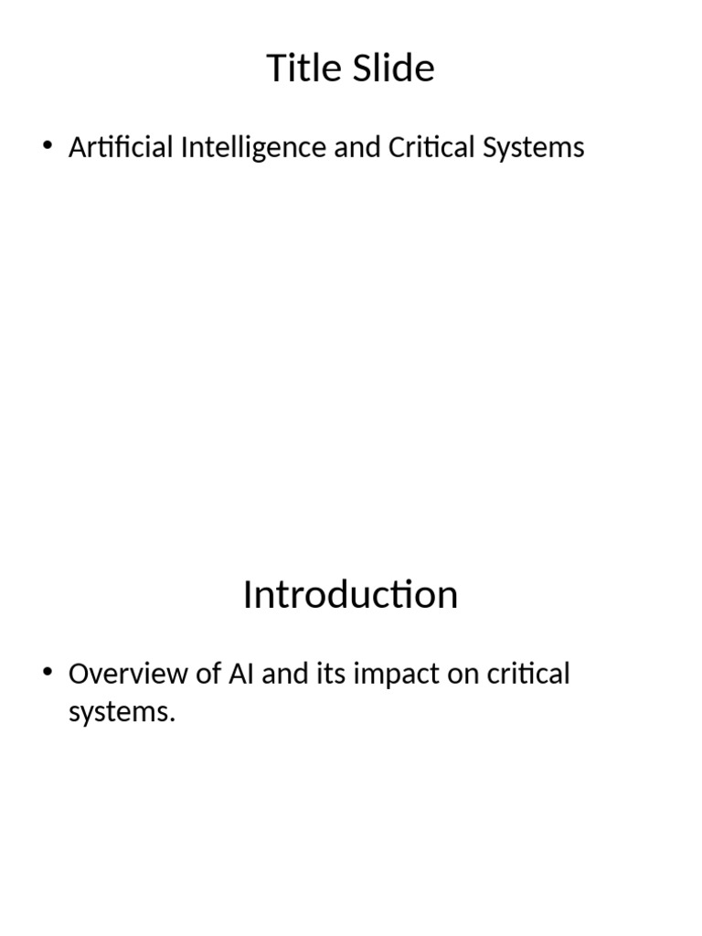 AI's Role in Critical Systems Explained | PDF