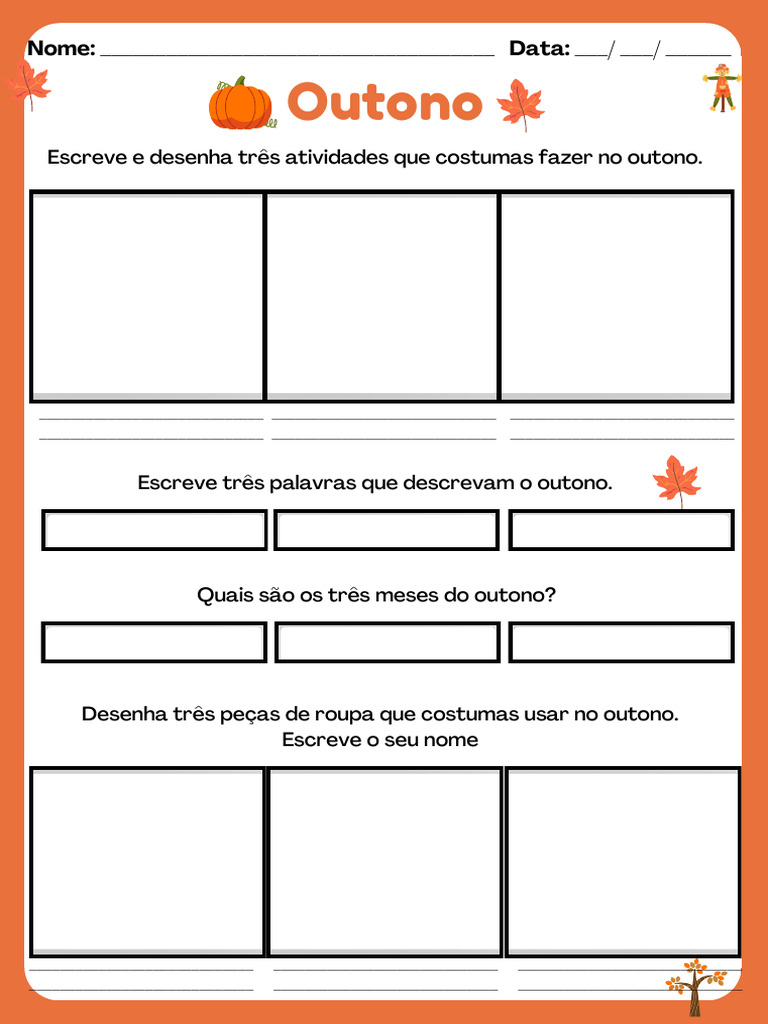 Atividades de Outono para Crianças | PDF