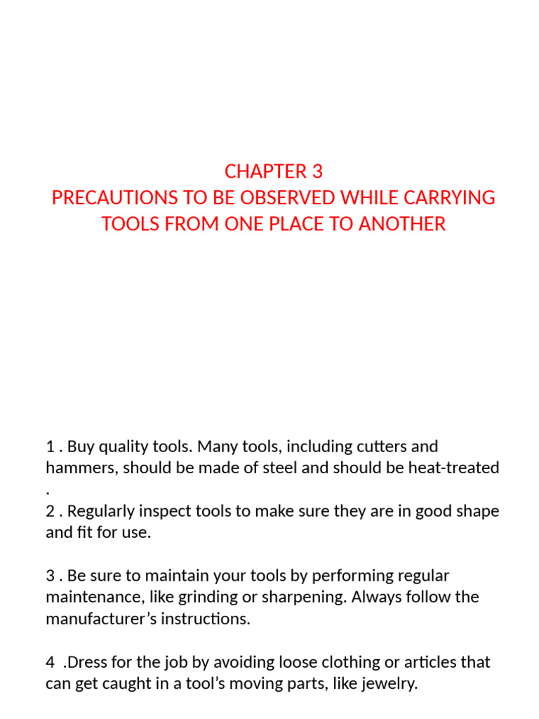 Tool Safety and Usage Guidelines | PDF | Drill | Tools