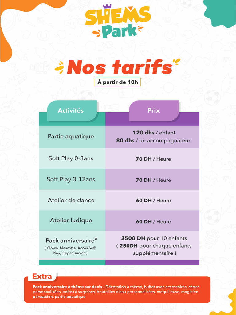 Nos Tarifs | PDF