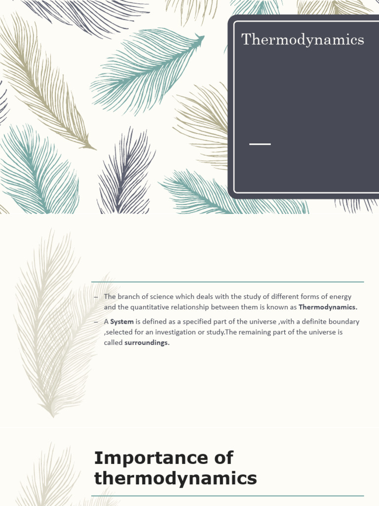 Thermodynamics Ppt 1 Pdf Thermodynamics Temperature