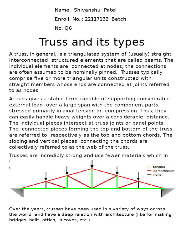 Types of Trusses Explained | PDF | Truss | Structural Engineering