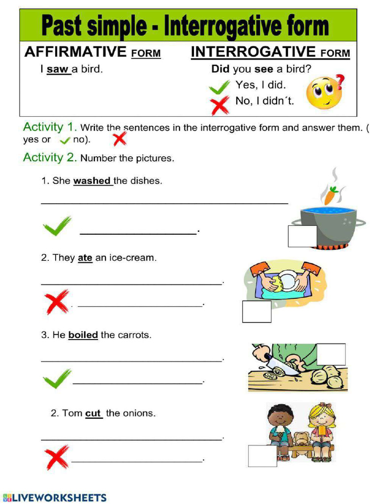 Simple Past Negative and Interrogative | PDF