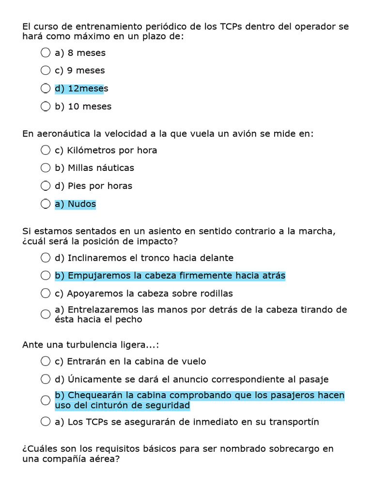Requisitos y Procedimientos para TCPs en Aeronáutica | PDF | Auxiliar ...