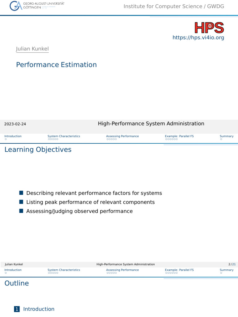 Performance Estimation in HPC Systems | PDF | Central Processing Unit ...