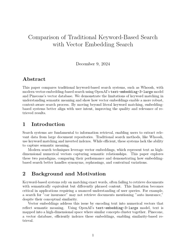 Search Tech: Keywords vs. Embeddings | PDF | Information Retrieval ...