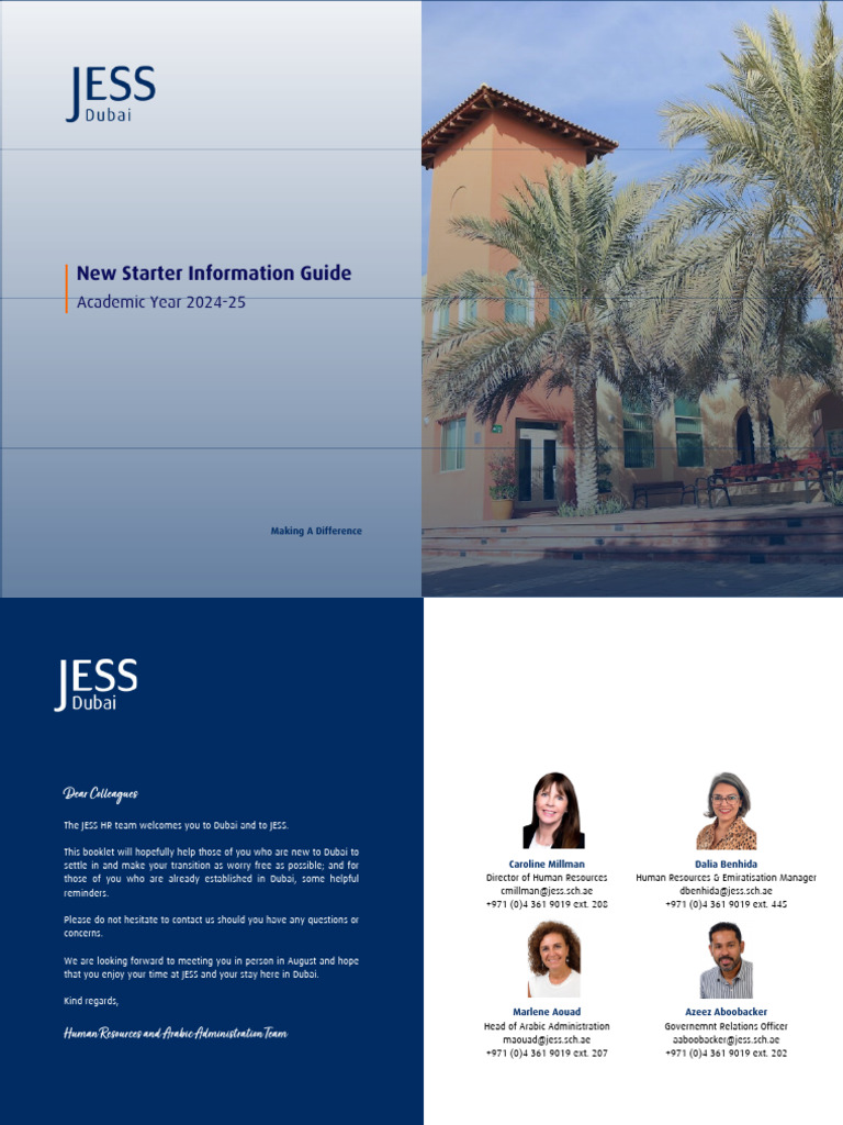 New Staff Guide for JESS Dubai | PDF | Cost Of Living | Travel Visa