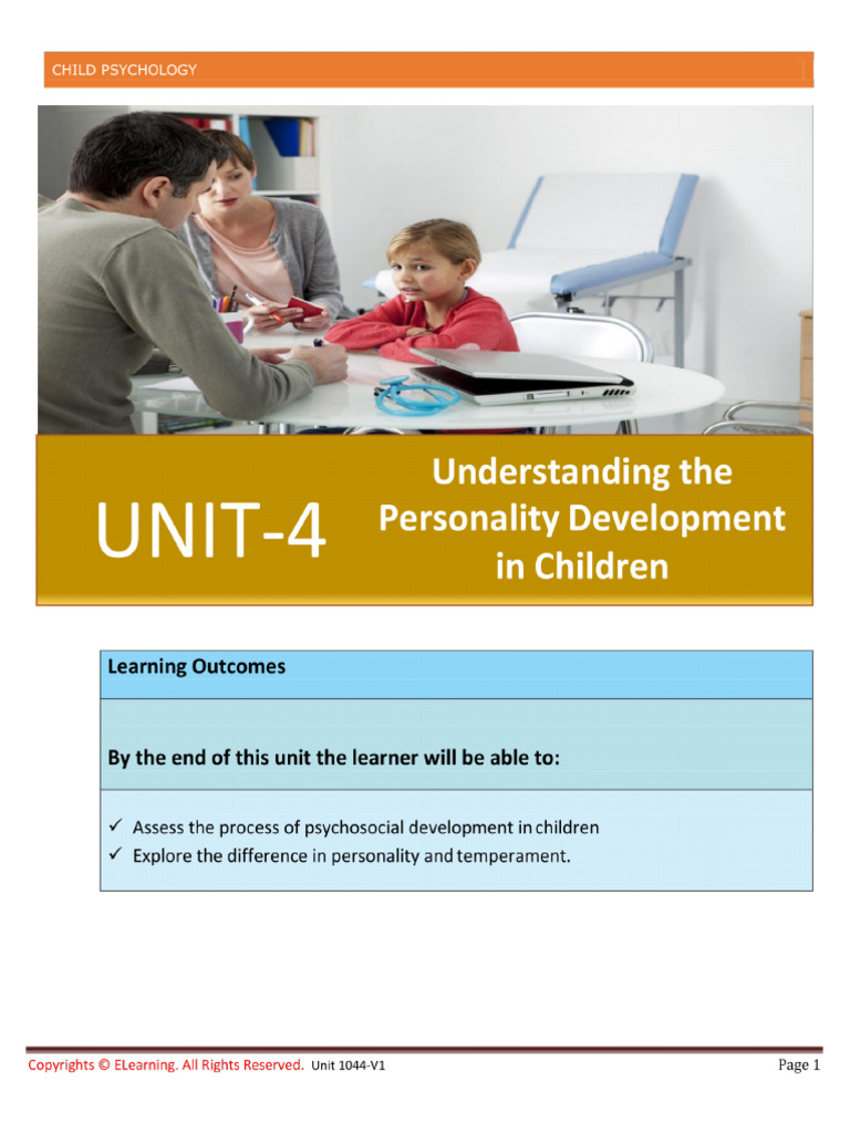 1677166033unit 4 1044-V1 Personality Development of Children | PDF