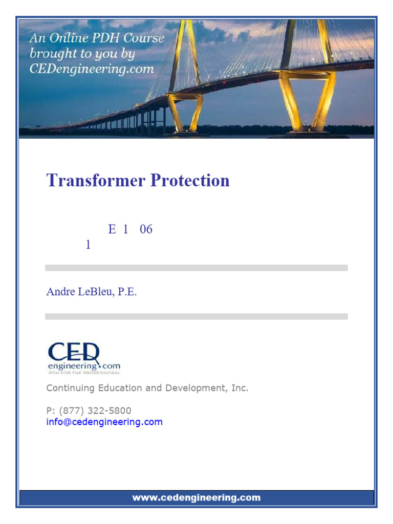 Transformer Overcurrent Protection Guide | PDF | Fuse (Electrical ...