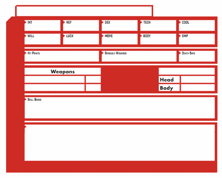 NPC Sheet Fillable | PDF