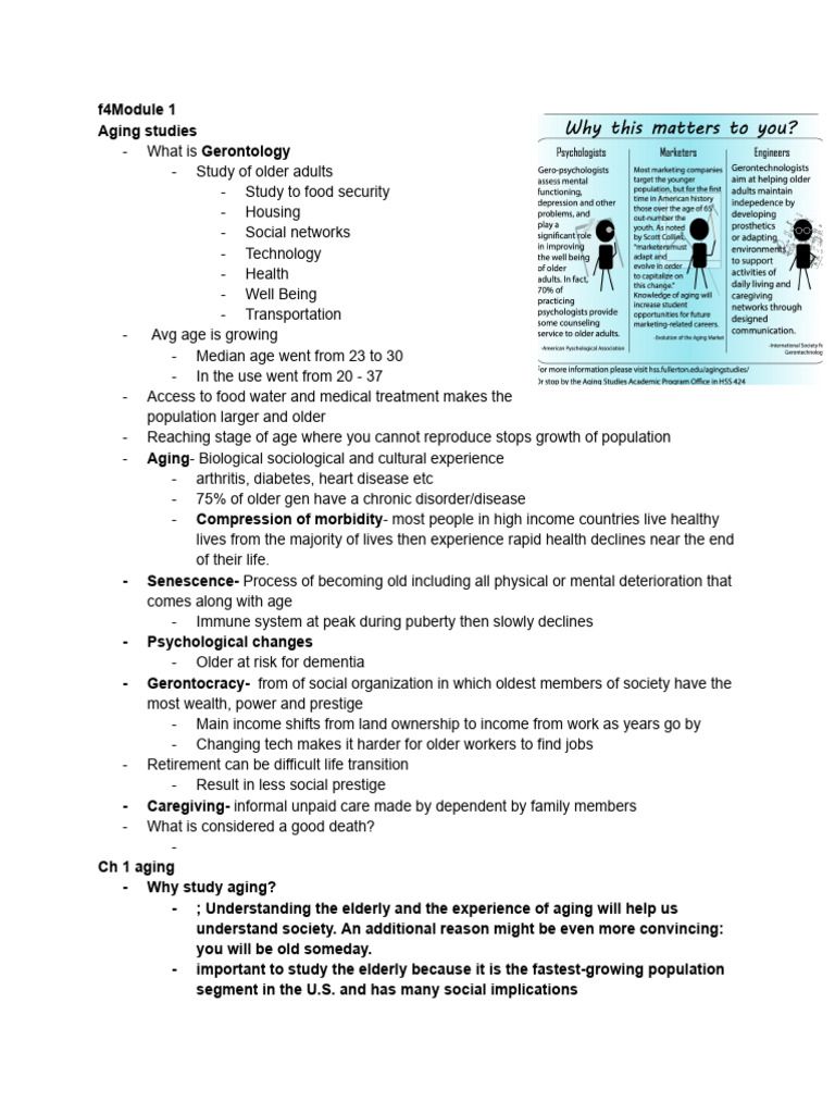 Soc of Aging Notes PG 1-10o | PDF | Ageing | Ageism