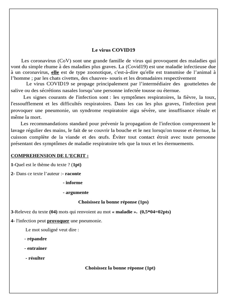 Comprendre le virus COVID-19 | PDF | Infection | Rhume