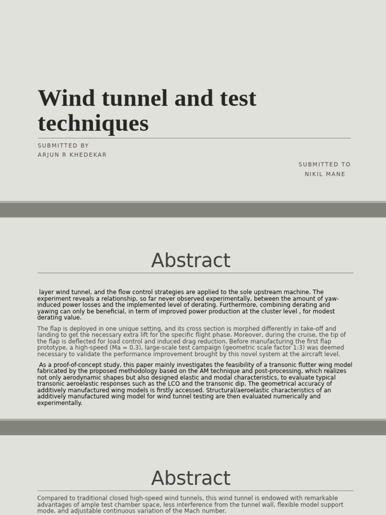 Wind Tunnel and Test Techniques | PDF | Wind Tunnel | Aerodynamics