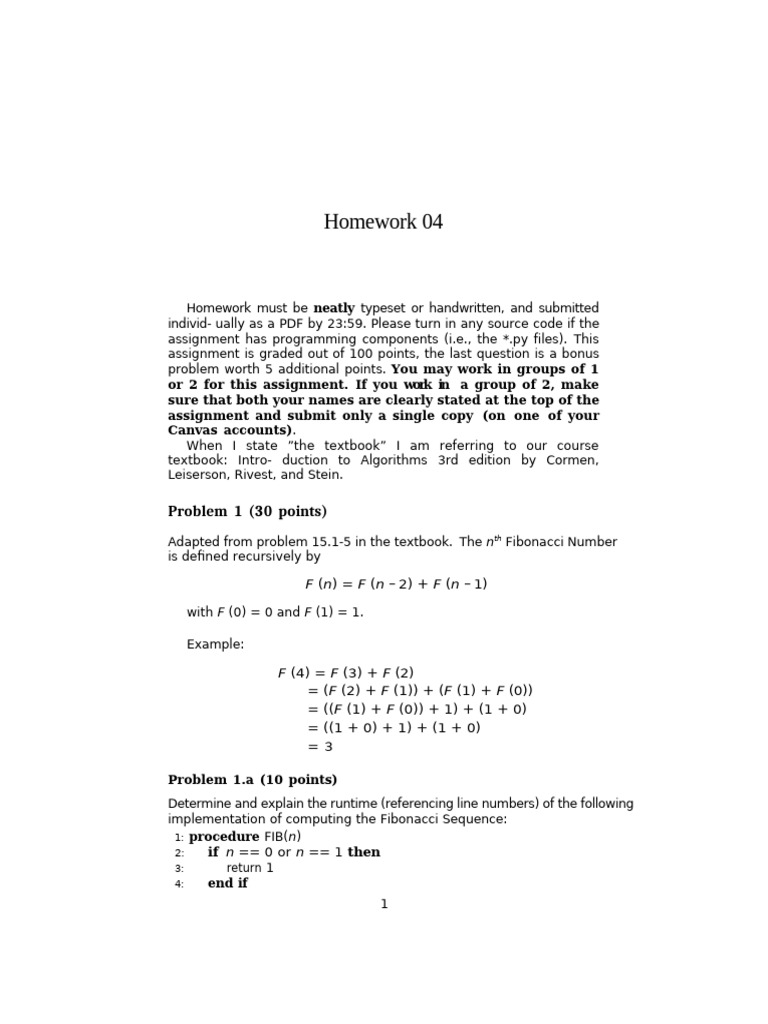 algorithmshw4 | PDF | String (Computer Science) | Dynamic Programming