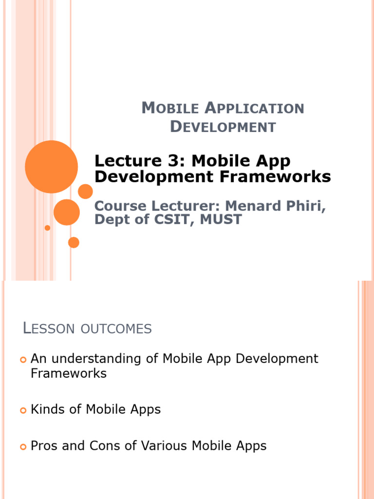 Mobile App Development Frameworks | PDF | Mobile App | Cross Platform ...