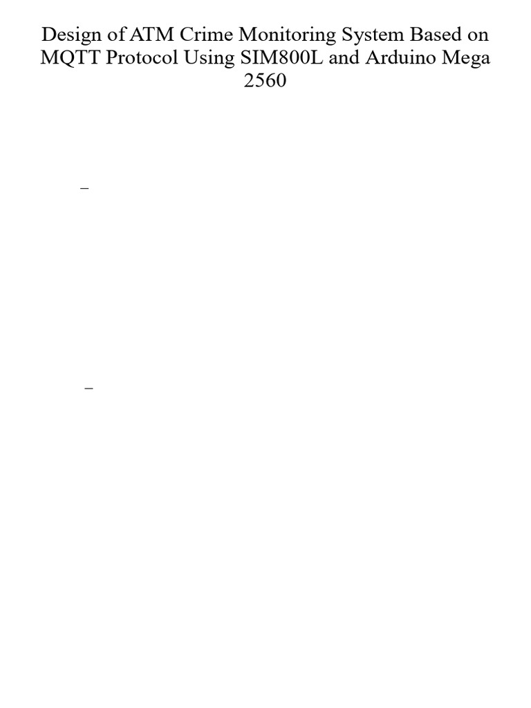 ATM Crime Monitoring with MQTT & Arduino | PDF | Arduino | Computer ...