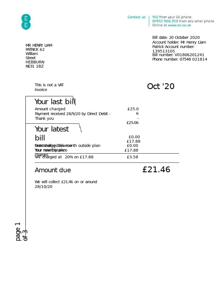 484483606-EEBILL 2 | PDF | Service Industries | Payments