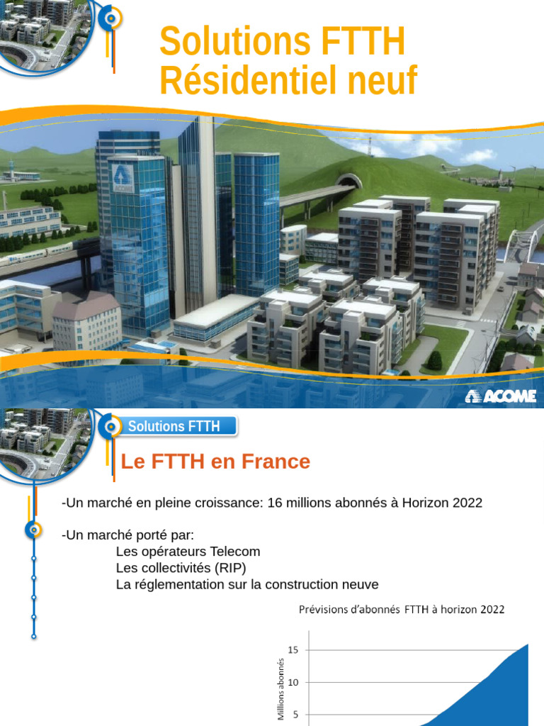 Solution FTTH Acome | PDF | Fibre optique | Logement