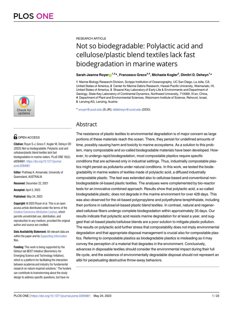Not So Biodegradable | PDF | Biodegradation | Materials