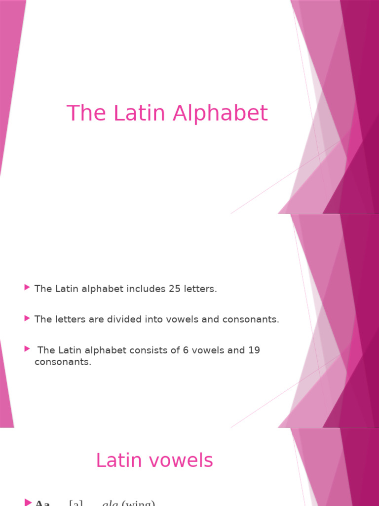 The Latin Alphabet | PDF | Consonant | Latin