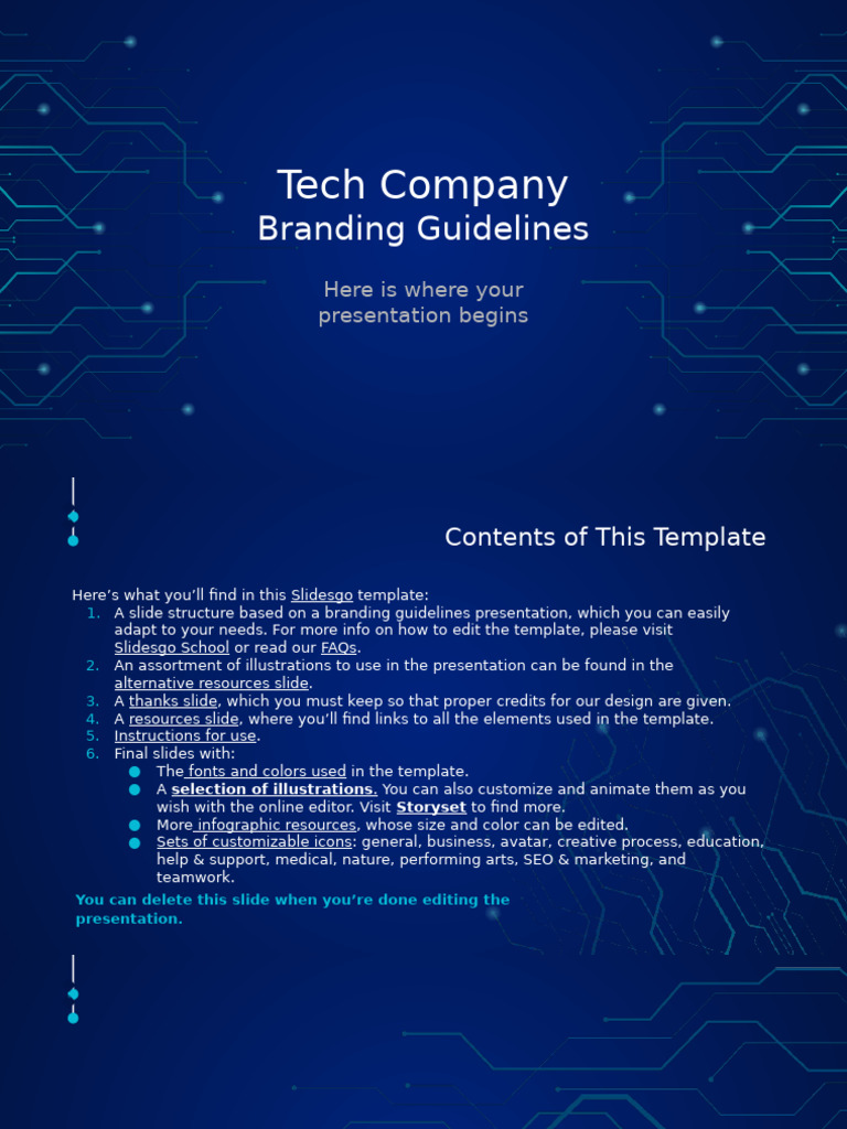 Tech Company Branding Guidelines Template | PDF | Planets | Solar System