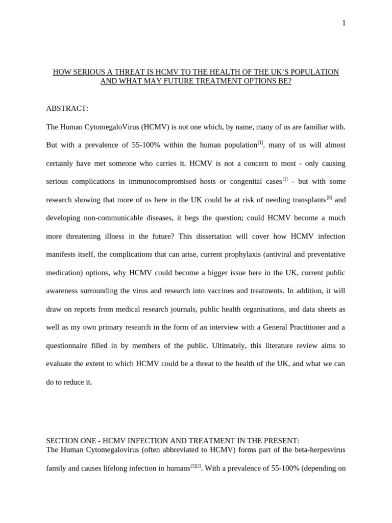 EPQ Dissertation 1st Draft | PDF | Cancer | Obesity
