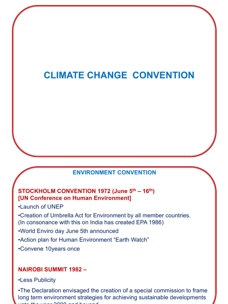 Key Global Environmental Summits Overview | PDF | Kyoto Protocol ...