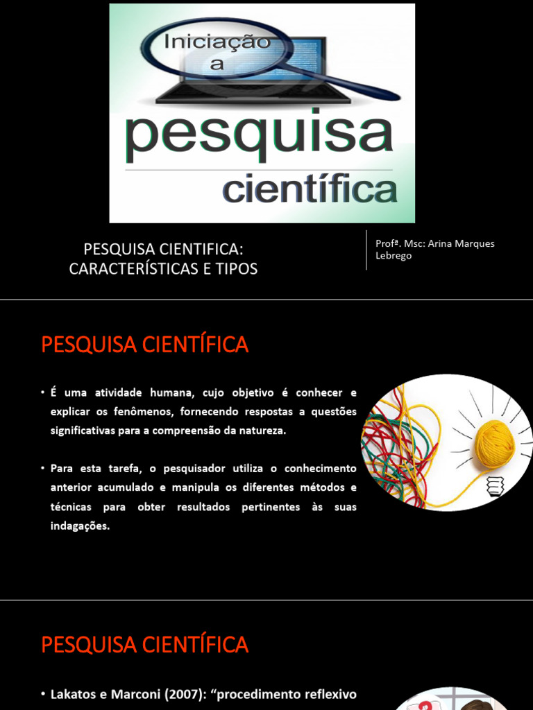 Aula 4 - Caracteristicas e Classificação Das Pesquisas | PDF | Método ...