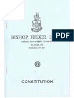 Constitution of The Bishop Heber Hall, Madras Christian College