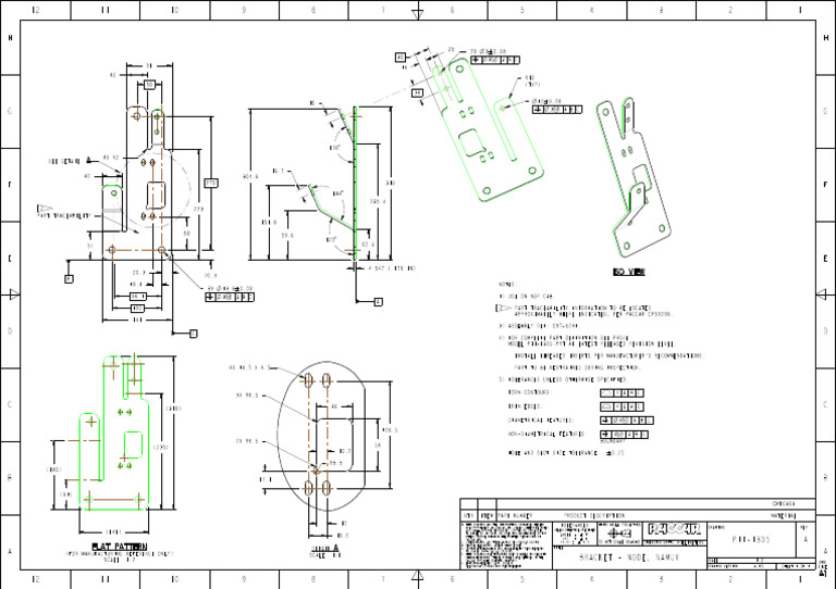 NAMUX 3 Bracket Drawing Specifications | PDF | Engineering Tolerance