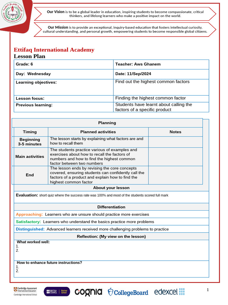 Lesson plan 1.4 | PDF | Lesson Plan | Human Communication