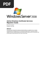 AD CS Migration 2008 R2