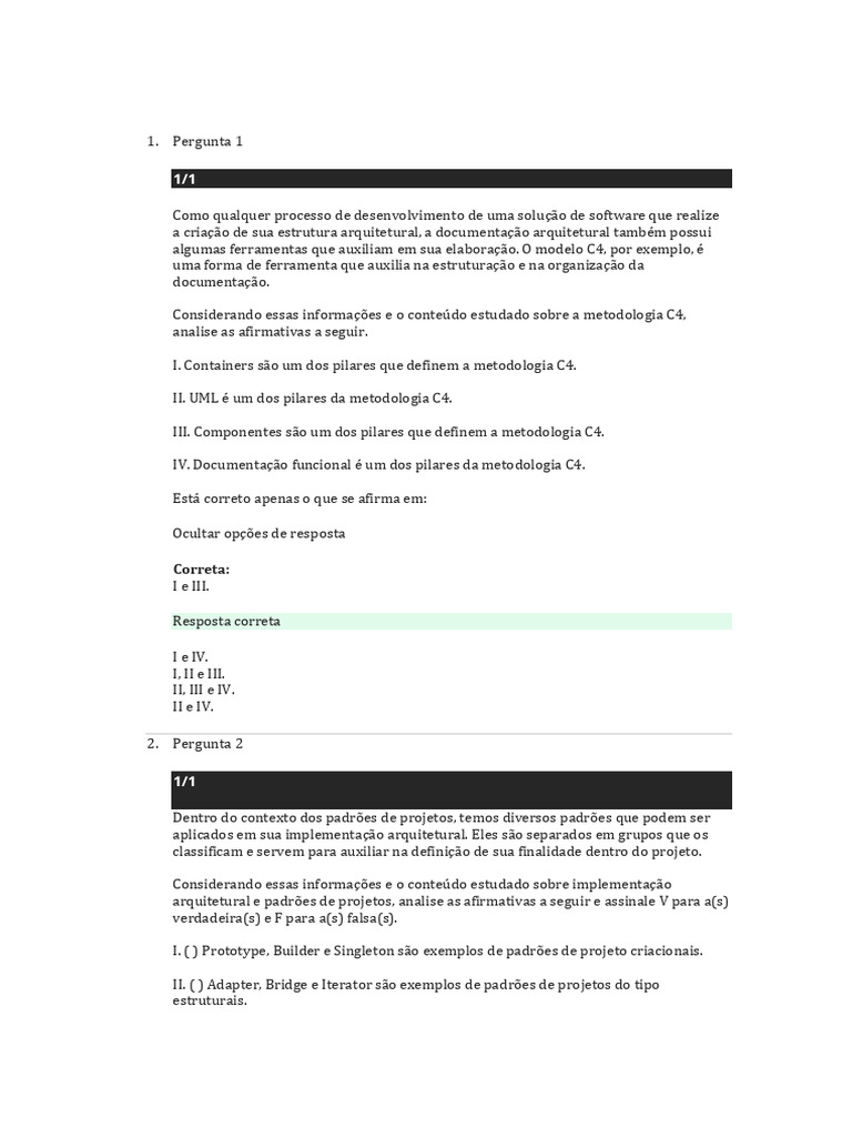 Metodologia C4 e Padrões de Projetos | PDF | Padrão de design de ...