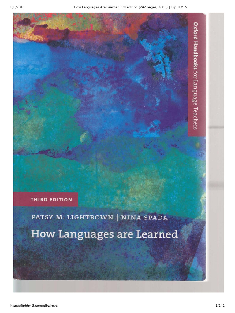 How Languages Are Learned 3rd Edition (242 Pages, 2006) - FlipHTML5 | PDF