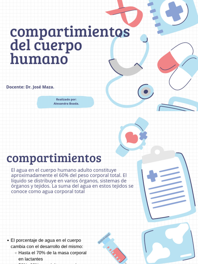 Compartimentos de Agua en el Cuerpo Humano | PDF | Sodio | Fisiología