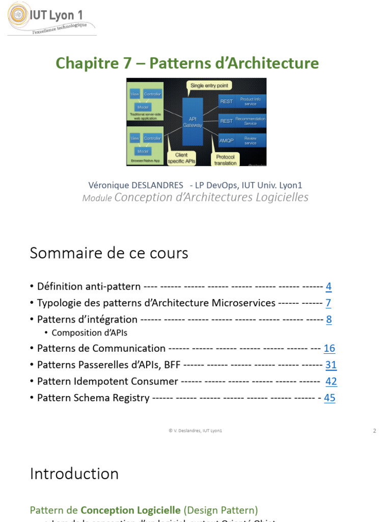 Patterns d'Architecture Logicielle | PDF | Application | Informatique