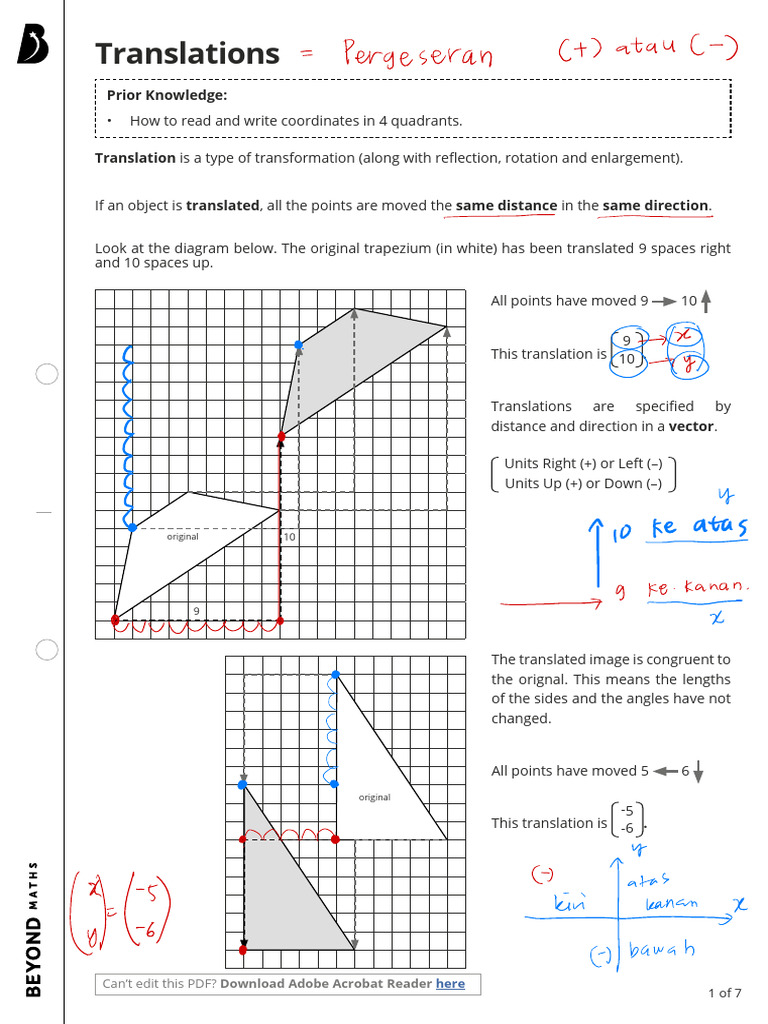 Understanding Translations in Geometry | PDF | Mathematical Physics ...